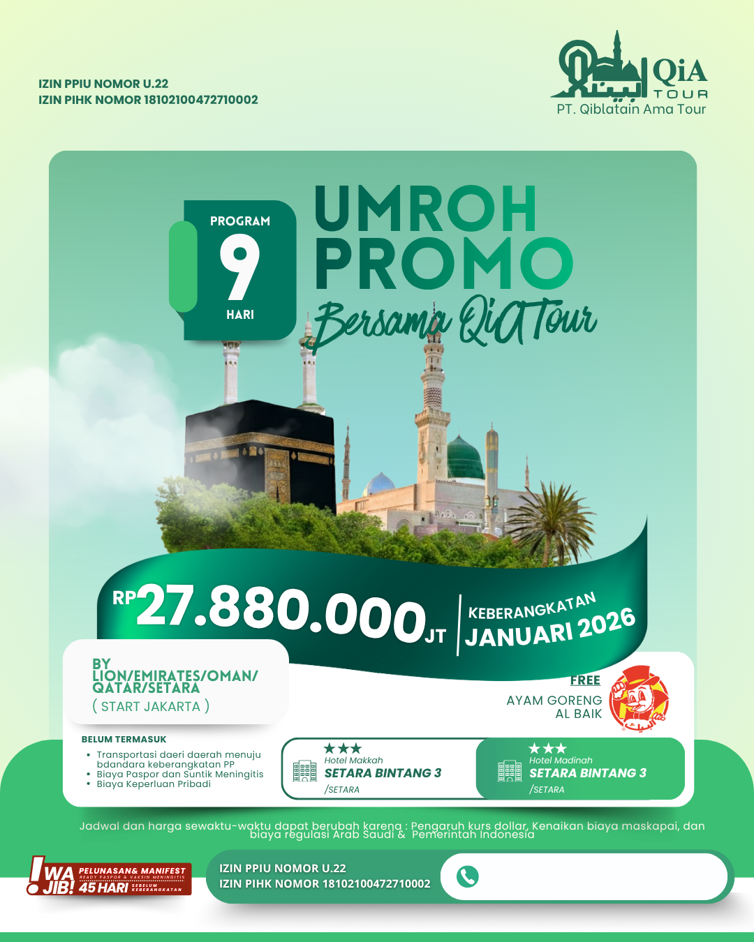 Umroh Ni'mat 9 Hari Promo